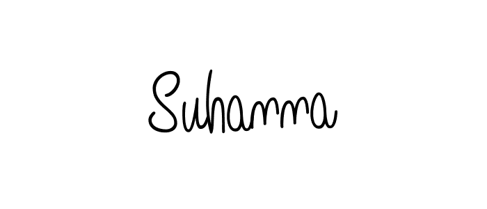 You should practise on your own different ways (Angelique-Rose-font-FFP) to write your name (Suhanna) in signature. don't let someone else do it for you. Suhanna signature style 5 images and pictures png