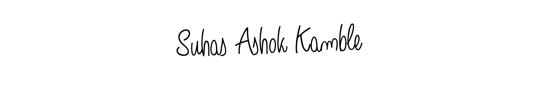 Use a signature maker to create a handwritten signature online. With this signature software, you can design (Angelique-Rose-font-FFP) your own signature for name Suhas Ashok Kamble. Suhas Ashok Kamble signature style 5 images and pictures png