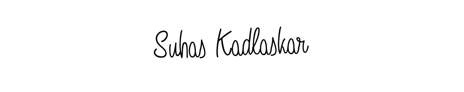 Use a signature maker to create a handwritten signature online. With this signature software, you can design (Angelique-Rose-font-FFP) your own signature for name Suhas Kadlaskar. Suhas Kadlaskar signature style 5 images and pictures png