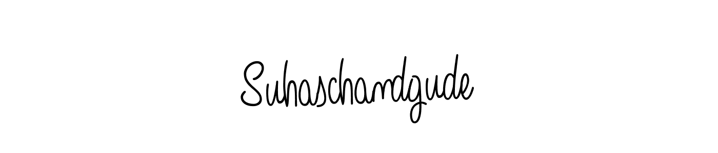 Make a beautiful signature design for name Suhaschandgude. With this signature (Angelique-Rose-font-FFP) style, you can create a handwritten signature for free. Suhaschandgude signature style 5 images and pictures png