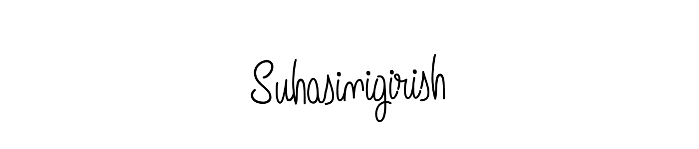 You should practise on your own different ways (Angelique-Rose-font-FFP) to write your name (Suhasinigirish) in signature. don't let someone else do it for you. Suhasinigirish signature style 5 images and pictures png