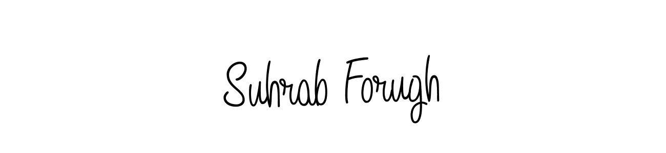 Use a signature maker to create a handwritten signature online. With this signature software, you can design (Angelique-Rose-font-FFP) your own signature for name Suhrab Forugh. Suhrab Forugh signature style 5 images and pictures png