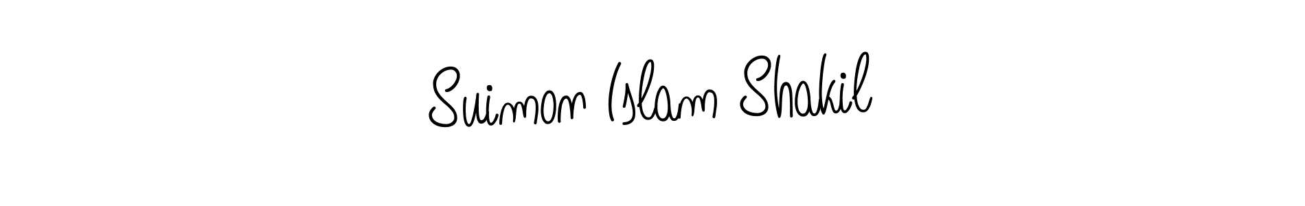 Create a beautiful signature design for name Suimon Islam Shakil. With this signature (Angelique-Rose-font-FFP) fonts, you can make a handwritten signature for free. Suimon Islam Shakil signature style 5 images and pictures png