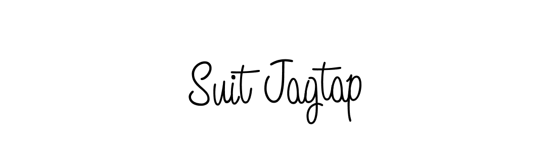 Use a signature maker to create a handwritten signature online. With this signature software, you can design (Angelique-Rose-font-FFP) your own signature for name Suit Jagtap. Suit Jagtap signature style 5 images and pictures png