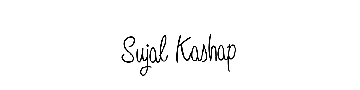 Use a signature maker to create a handwritten signature online. With this signature software, you can design (Angelique-Rose-font-FFP) your own signature for name Sujal Kashap. Sujal Kashap signature style 5 images and pictures png