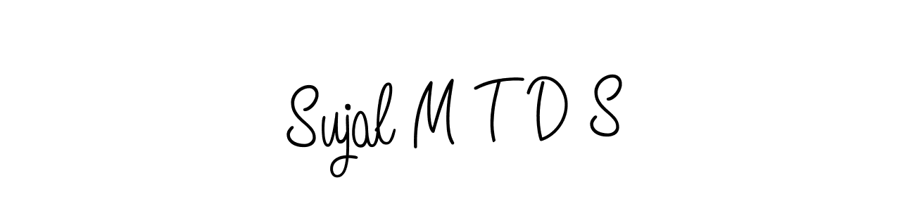 This is the best signature style for the Sujal M T D S name. Also you like these signature font (Angelique-Rose-font-FFP). Mix name signature. Sujal M T D S signature style 5 images and pictures png