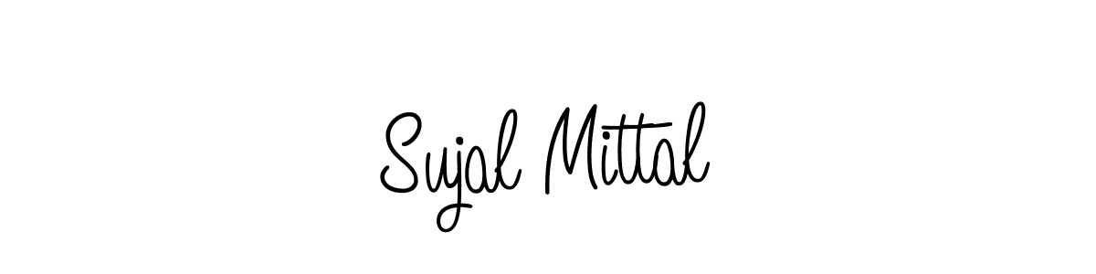 You should practise on your own different ways (Angelique-Rose-font-FFP) to write your name (Sujal Mittal) in signature. don't let someone else do it for you. Sujal Mittal signature style 5 images and pictures png