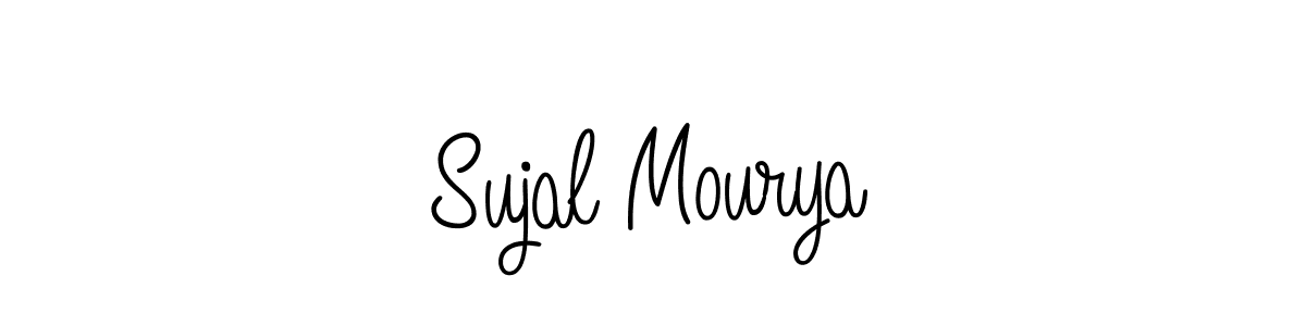 How to make Sujal Mourya name signature. Use Angelique-Rose-font-FFP style for creating short signs online. This is the latest handwritten sign. Sujal Mourya signature style 5 images and pictures png