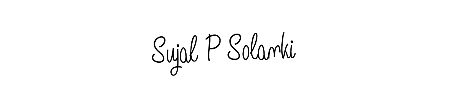if you are searching for the best signature style for your name Sujal P Solanki. so please give up your signature search. here we have designed multiple signature styles  using Angelique-Rose-font-FFP. Sujal P Solanki signature style 5 images and pictures png