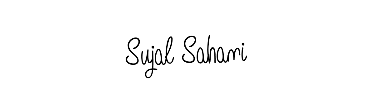 How to Draw Sujal Sahani signature style? Angelique-Rose-font-FFP is a latest design signature styles for name Sujal Sahani. Sujal Sahani signature style 5 images and pictures png