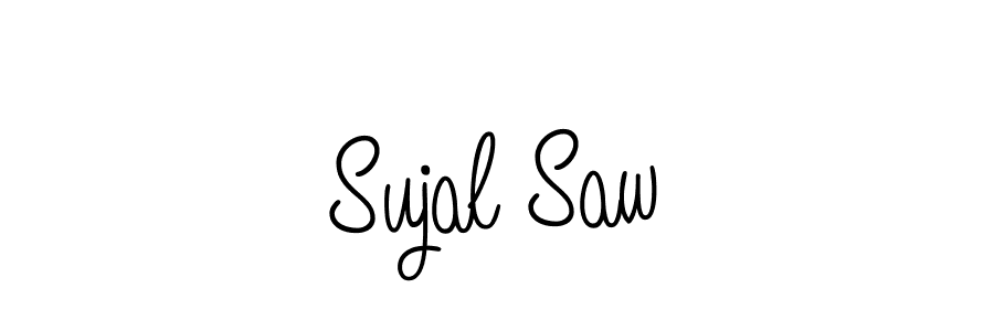 You should practise on your own different ways (Angelique-Rose-font-FFP) to write your name (Sujal Saw) in signature. don't let someone else do it for you. Sujal Saw signature style 5 images and pictures png