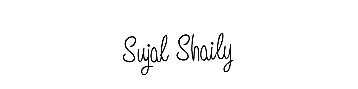 Also You can easily find your signature by using the search form. We will create Sujal Shaily name handwritten signature images for you free of cost using Angelique-Rose-font-FFP sign style. Sujal Shaily signature style 5 images and pictures png