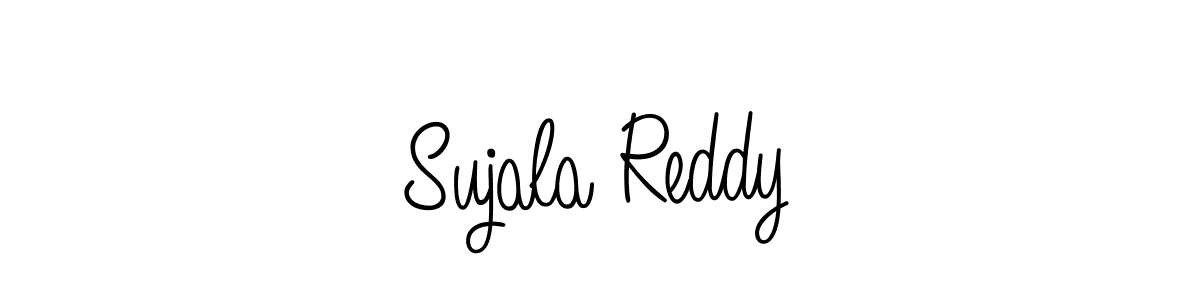 The best way (Angelique-Rose-font-FFP) to make a short signature is to pick only two or three words in your name. The name Sujala Reddy include a total of six letters. For converting this name. Sujala Reddy signature style 5 images and pictures png