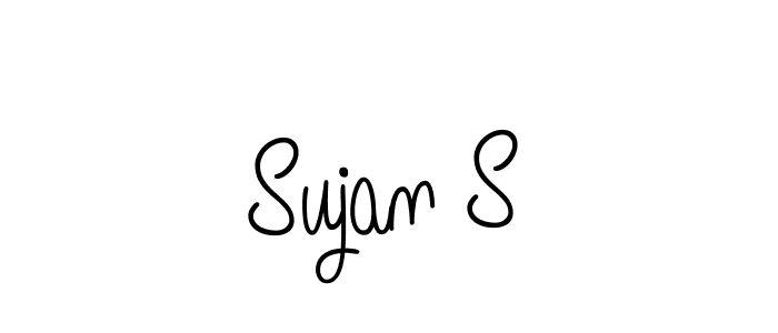Design your own signature with our free online signature maker. With this signature software, you can create a handwritten (Angelique-Rose-font-FFP) signature for name Sujan S. Sujan S signature style 5 images and pictures png