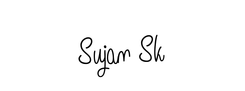 Use a signature maker to create a handwritten signature online. With this signature software, you can design (Angelique-Rose-font-FFP) your own signature for name Sujan Sk. Sujan Sk signature style 5 images and pictures png
