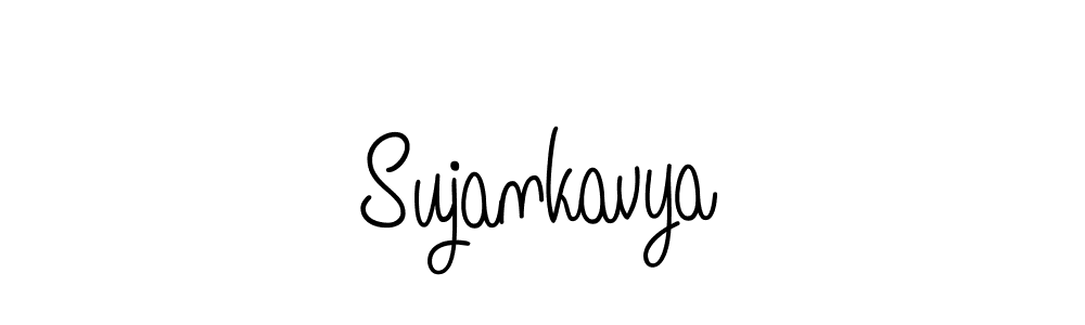 How to make Sujankavya name signature. Use Angelique-Rose-font-FFP style for creating short signs online. This is the latest handwritten sign. Sujankavya signature style 5 images and pictures png