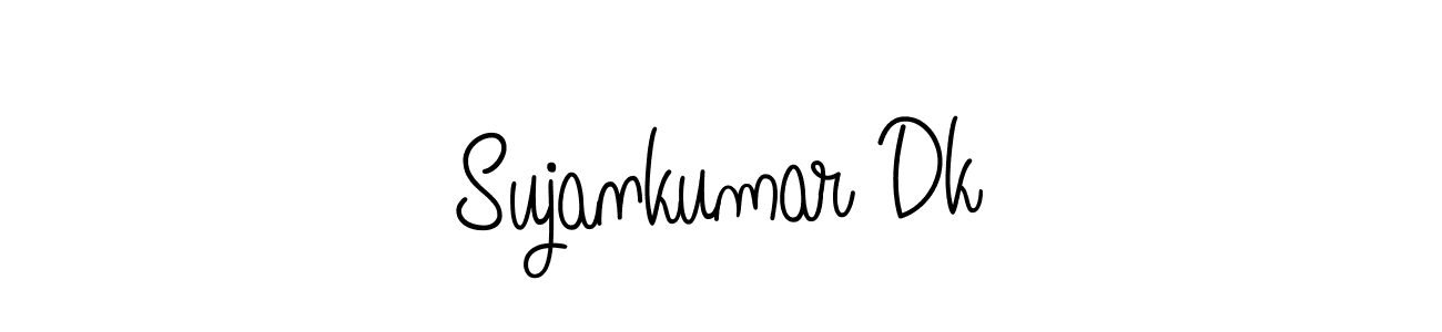 if you are searching for the best signature style for your name Sujankumar Dk. so please give up your signature search. here we have designed multiple signature styles  using Angelique-Rose-font-FFP. Sujankumar Dk signature style 5 images and pictures png