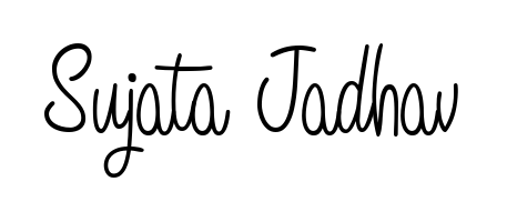 A stylish, flowing autograph style designed for name Sujata Jadhav using Angelique-Rose-font-FFP typography. Perfect for digital creative projects. Sujata Jadhav signature style 5 images and pictures png