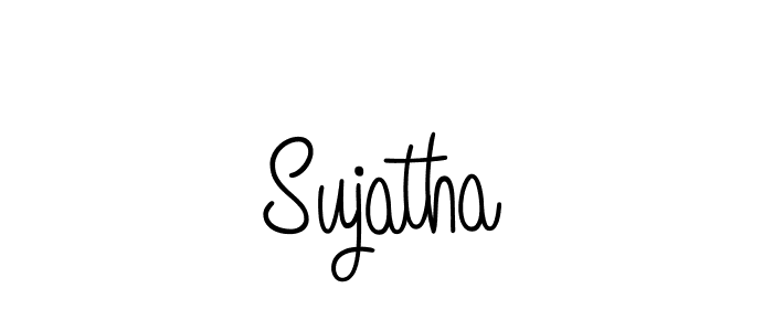 How to make Sujatha name signature. Use Angelique-Rose-font-FFP style for creating short signs online. This is the latest handwritten sign. Sujatha signature style 5 images and pictures png