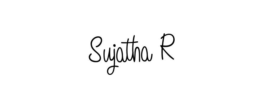 Create a beautiful signature design for name Sujatha R. With this signature (Angelique-Rose-font-FFP) fonts, you can make a handwritten signature for free. Sujatha R signature style 5 images and pictures png