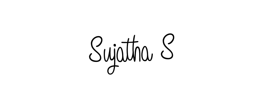 Sujatha S stylish signature style. Best Handwritten Sign (Angelique-Rose-font-FFP) for my name. Handwritten Signature Collection Ideas for my name Sujatha S. Sujatha S signature style 5 images and pictures png