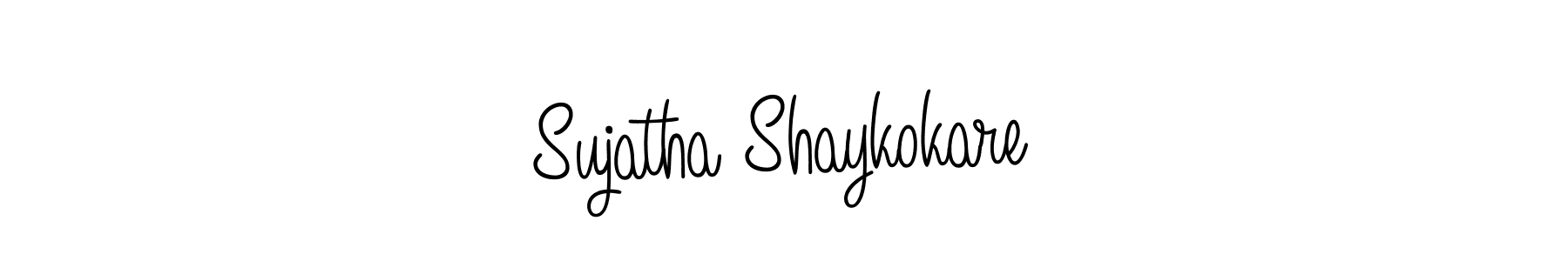 Sujatha Shaykokare stylish signature style. Best Handwritten Sign (Angelique-Rose-font-FFP) for my name. Handwritten Signature Collection Ideas for my name Sujatha Shaykokare. Sujatha Shaykokare signature style 5 images and pictures png