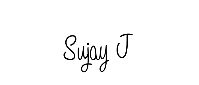 Use a signature maker to create a handwritten signature online. With this signature software, you can design (Angelique-Rose-font-FFP) your own signature for name Sujay J. Sujay J signature style 5 images and pictures png