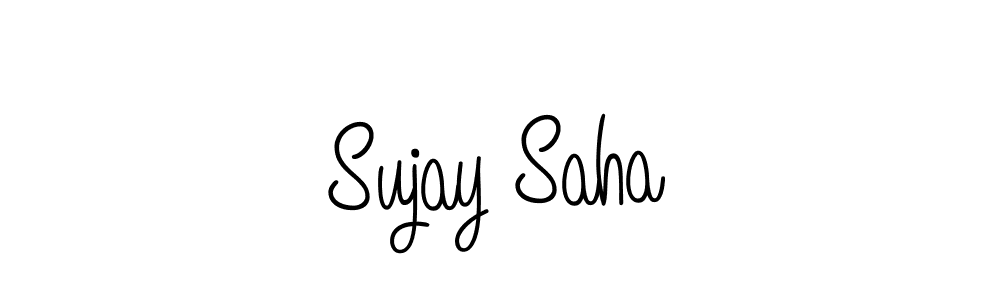 Use a signature maker to create a handwritten signature online. With this signature software, you can design (Angelique-Rose-font-FFP) your own signature for name Sujay Saha. Sujay Saha signature style 5 images and pictures png