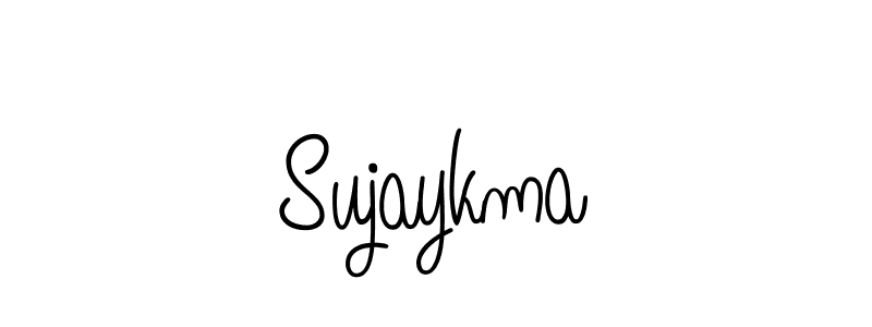 Use a signature maker to create a handwritten signature online. With this signature software, you can design (Angelique-Rose-font-FFP) your own signature for name Sujaykma. Sujaykma signature style 5 images and pictures png