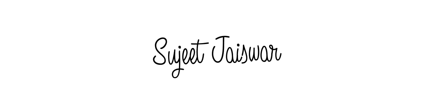 The best way (Angelique-Rose-font-FFP) to make a short signature is to pick only two or three words in your name. The name Sujeet Jaiswar include a total of six letters. For converting this name. Sujeet Jaiswar signature style 5 images and pictures png