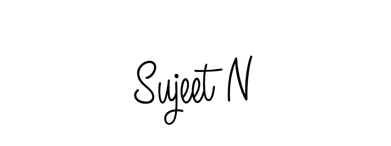 Use a signature maker to create a handwritten signature online. With this signature software, you can design (Angelique-Rose-font-FFP) your own signature for name Sujeet N. Sujeet N signature style 5 images and pictures png