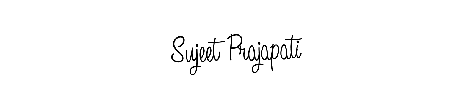 Make a beautiful signature design for name Sujeet Prajapati. With this signature (Angelique-Rose-font-FFP) style, you can create a handwritten signature for free. Sujeet Prajapati signature style 5 images and pictures png