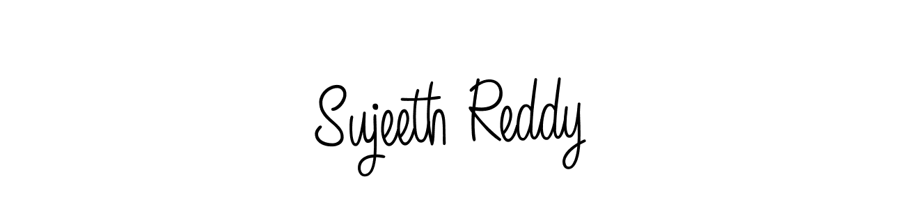 Make a beautiful signature design for name Sujeeth Reddy. With this signature (Angelique-Rose-font-FFP) style, you can create a handwritten signature for free. Sujeeth Reddy signature style 5 images and pictures png