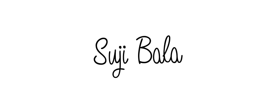 Use a signature maker to create a handwritten signature online. With this signature software, you can design (Angelique-Rose-font-FFP) your own signature for name Suji Bala. Suji Bala signature style 5 images and pictures png