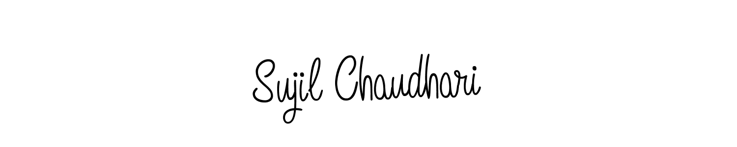 Design your own signature with our free online signature maker. With this signature software, you can create a handwritten (Angelique-Rose-font-FFP) signature for name Sujil Chaudhari. Sujil Chaudhari signature style 5 images and pictures png