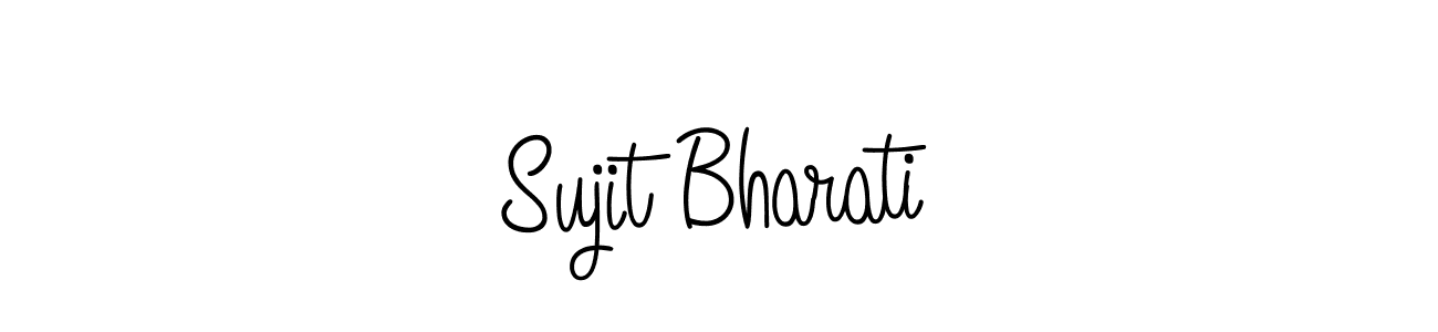 How to Draw Sujit Bharati signature style? Angelique-Rose-font-FFP is a latest design signature styles for name Sujit Bharati. Sujit Bharati signature style 5 images and pictures png