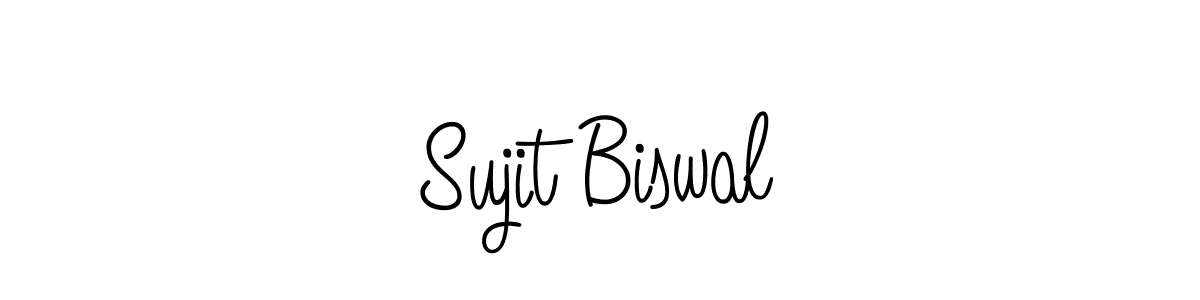 Make a beautiful signature design for name Sujit Biswal. With this signature (Angelique-Rose-font-FFP) style, you can create a handwritten signature for free. Sujit Biswal signature style 5 images and pictures png