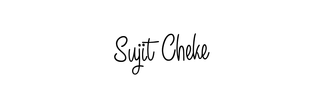 Make a beautiful signature design for name Sujit Cheke. With this signature (Angelique-Rose-font-FFP) style, you can create a handwritten signature for free. Sujit Cheke signature style 5 images and pictures png