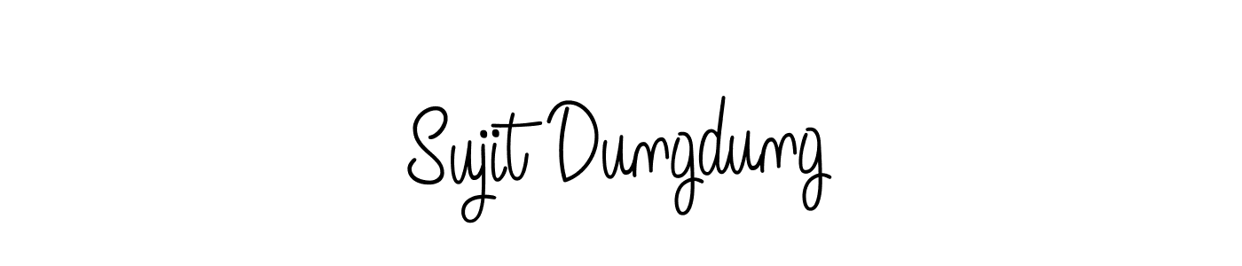 The best way (Angelique-Rose-font-FFP) to make a short signature is to pick only two or three words in your name. The name Sujit Dungdung include a total of six letters. For converting this name. Sujit Dungdung signature style 5 images and pictures png