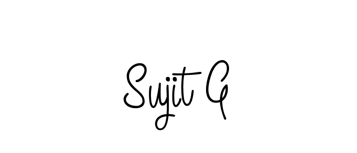 if you are searching for the best signature style for your name Sujit G. so please give up your signature search. here we have designed multiple signature styles  using Angelique-Rose-font-FFP. Sujit G signature style 5 images and pictures png