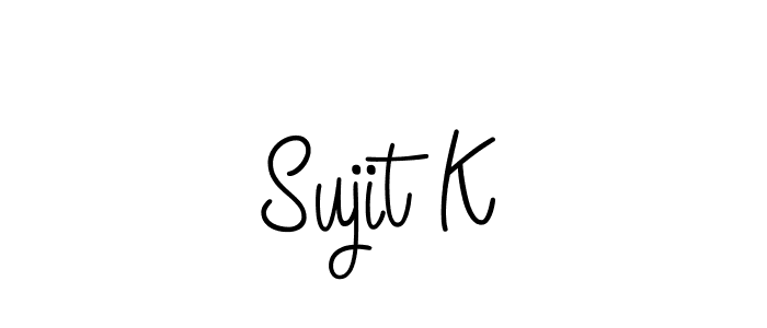 Best and Professional Signature Style for Sujit K. Angelique-Rose-font-FFP Best Signature Style Collection. Sujit K signature style 5 images and pictures png