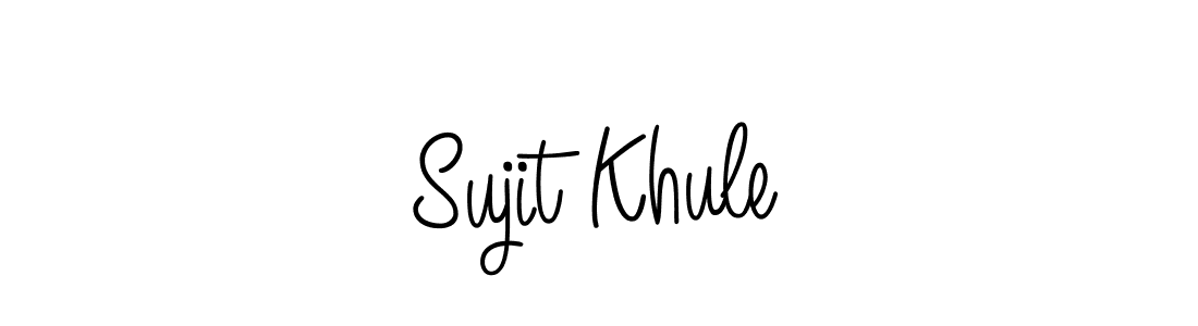 You should practise on your own different ways (Angelique-Rose-font-FFP) to write your name (Sujit Khule) in signature. don't let someone else do it for you. Sujit Khule signature style 5 images and pictures png