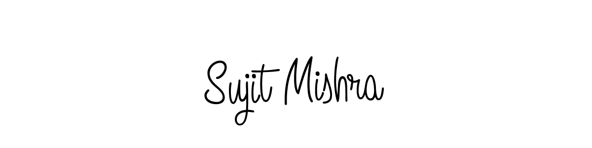 The best way (Angelique-Rose-font-FFP) to make a short signature is to pick only two or three words in your name. The name Sujit Mishra include a total of six letters. For converting this name. Sujit Mishra signature style 5 images and pictures png