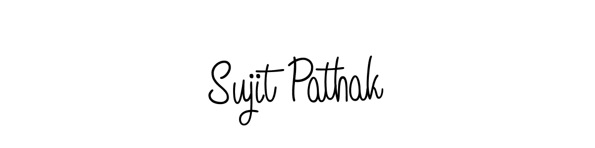 How to make Sujit Pathak name signature. Use Angelique-Rose-font-FFP style for creating short signs online. This is the latest handwritten sign. Sujit Pathak signature style 5 images and pictures png