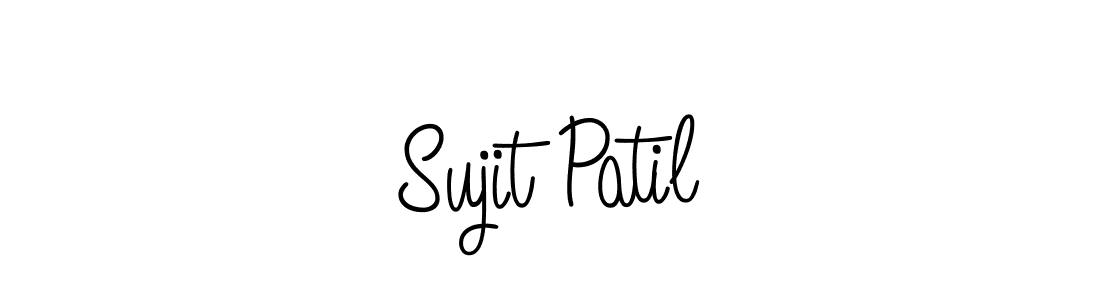 The best way (Angelique-Rose-font-FFP) to make a short signature is to pick only two or three words in your name. The name Sujit Patil include a total of six letters. For converting this name. Sujit Patil signature style 5 images and pictures png