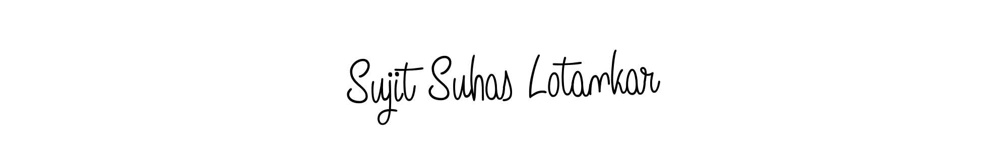 The best way (Angelique-Rose-font-FFP) to make a short signature is to pick only two or three words in your name. The name Sujit Suhas Lotankar include a total of six letters. For converting this name. Sujit Suhas Lotankar signature style 5 images and pictures png