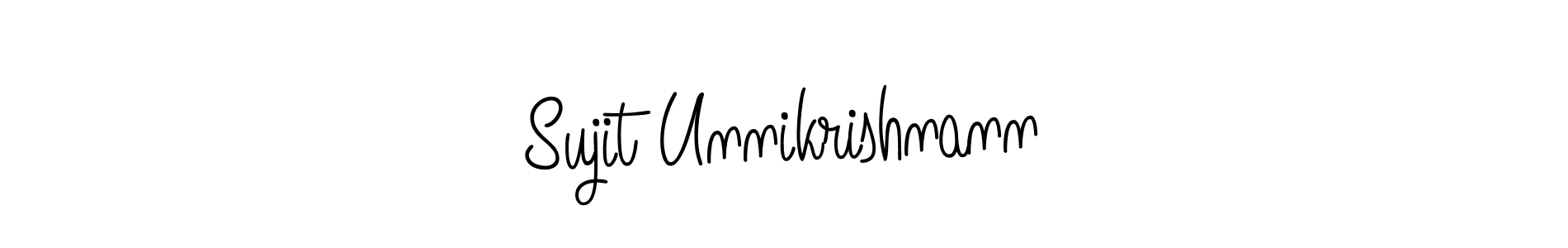 Sujit Unnikrishnann stylish signature style. Best Handwritten Sign (Angelique-Rose-font-FFP) for my name. Handwritten Signature Collection Ideas for my name Sujit Unnikrishnann. Sujit Unnikrishnann signature style 5 images and pictures png