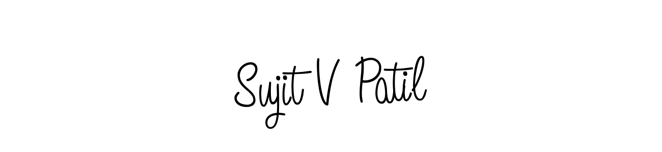 Angelique-Rose-font-FFP is a professional signature style that is perfect for those who want to add a touch of class to their signature. It is also a great choice for those who want to make their signature more unique. Get Sujit V Patil name to fancy signature for free. Sujit V Patil signature style 5 images and pictures png