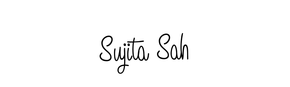 Make a beautiful signature design for name Sujita Sah. With this signature (Angelique-Rose-font-FFP) style, you can create a handwritten signature for free. Sujita Sah signature style 5 images and pictures png