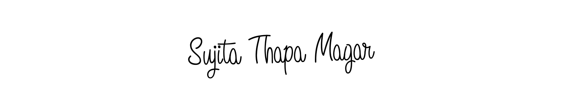 Sujita Thapa Magar stylish signature style. Best Handwritten Sign (Angelique-Rose-font-FFP) for my name. Handwritten Signature Collection Ideas for my name Sujita Thapa Magar. Sujita Thapa Magar signature style 5 images and pictures png